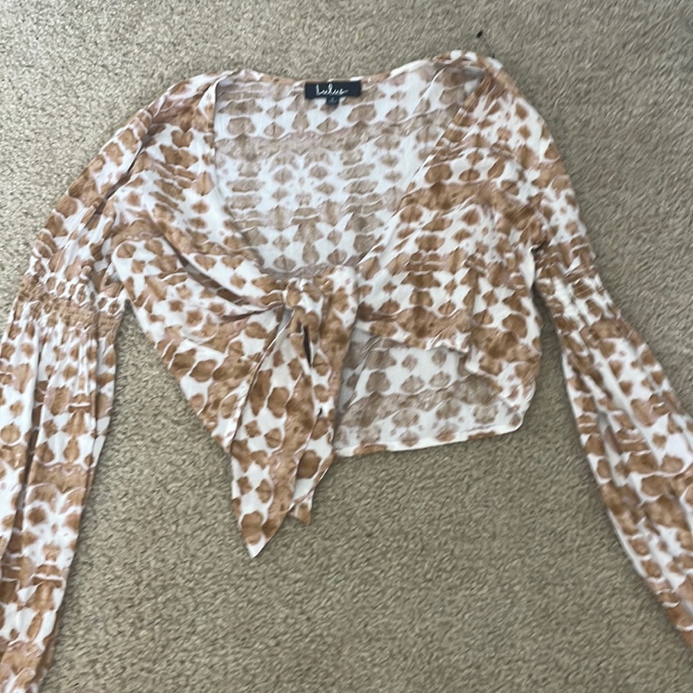 Lulus sexy tie front top